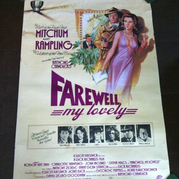 Vintage Poster Farewell My Lovely Original Film Wall Movie Robert Mitcham Poster - Picture 7 of 16